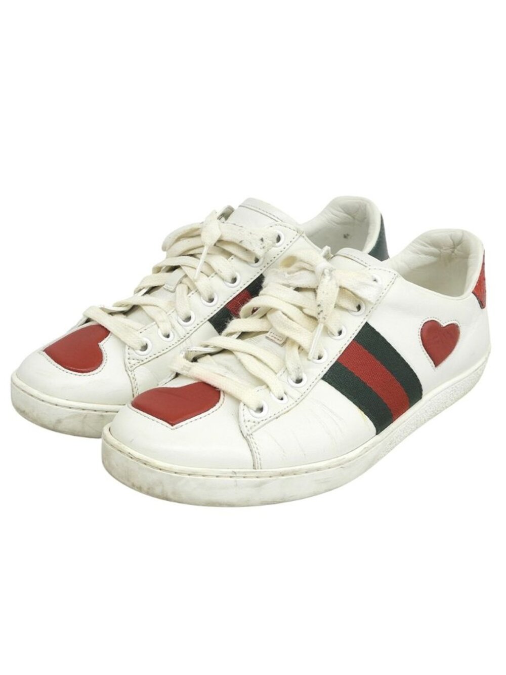 Gucci Heart Ace Low-Top Sneakers White